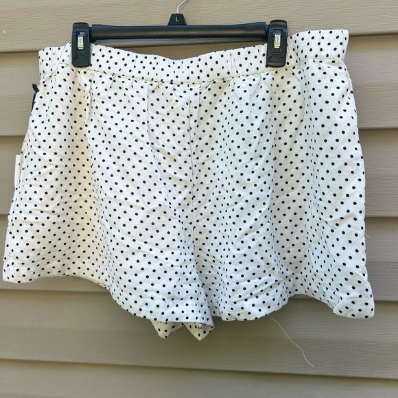 NWT Womens Mini Polka Dot Linen Flared High Rise Shorts kate spade Target XL - Picture 3 of 9